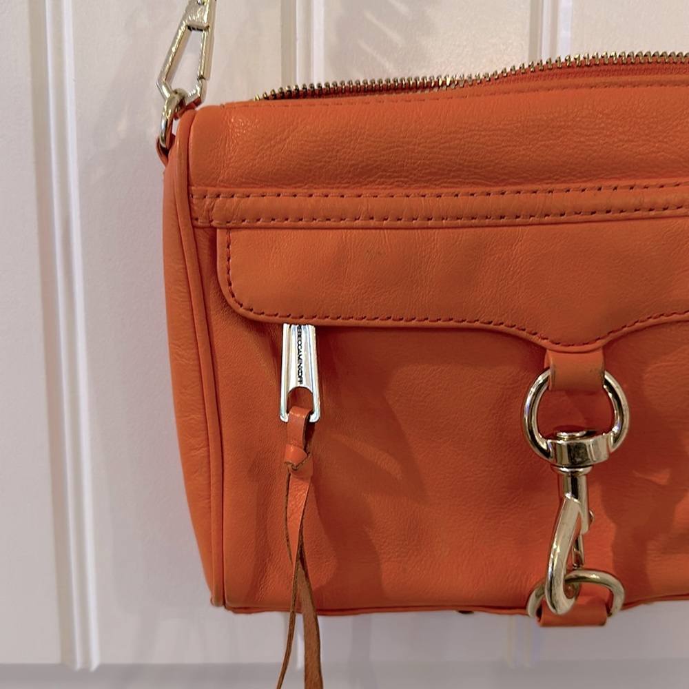 Rebecca Minkoff mini Mac convertible crossbody bag, hot orange